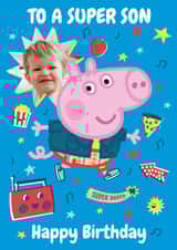 Personalised Birthday Photo Card created by Danilo - Personalised Peppa Pig Birthday Photo Card for Son