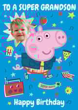 Personalised Birthday Photo Card created by Danilo - Personalised Peppa Pig Birthday Photo Card for Grandson