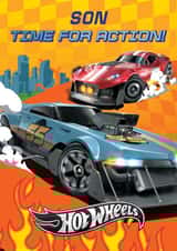 Hot Wheels Birthday Card for Son – Time for Action! created by Danilo