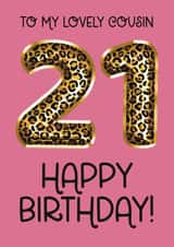 Fun 21st Birthday Card - For Her - For Cousin created by Choo Choo 