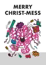 Cute Christmas Card - Mr. Men - Mr. Messy created by Mr. Men