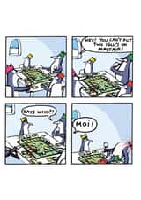 Funny Cartoon Christmas Card - Penguin Monopoly - Igloos On Mayfair created by Cardinky