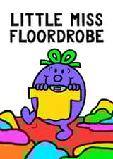 Cute Birthday Card - Mr. Men - Little Miss Floordrobe created by Mr. Men