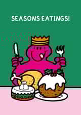 Cute Christmas Card - Mr. Men - Seasons Eatings! created by Mr. Men