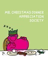 Cute Christmas Card - Mr. Men - Mr. Greedy - Christmas Dinner created by Mr. Men