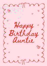 Pretty Birthday Card - Auntie - Bows created by ERC Design