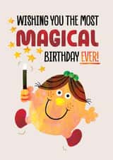 Cute Birthday Card - Little Miss Magic - Mr. Men created by Mr. Men