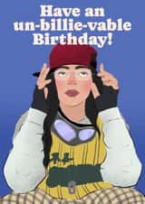 Fun Birthday Card - Billie Eilish - Pun created by The Queer Store