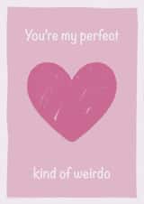 Perfect Anniversary card for your perfect weirdo. created by Bianca Crew Designs