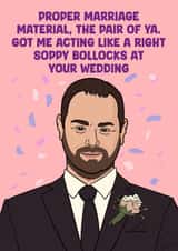 Funny Wedding Card - Danny Dyer - Proper Marriage Material created by Luke Oxtoby