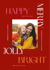 Personalised Christmas Photo Card created by Owl and Toad - Classic Christmas Card - Modern Typography