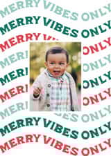 Modern Christmas Card - Merry Vibes Only created by Laura Bercovich