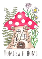 Cute New Home Card - Toadstool - Woodland created by Whimsical Witchcraft