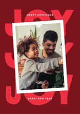 Personalised Christmas Photo Card created by Shari Margolin Design - Modern Christmas Card - Joy - Happy New Year