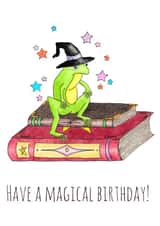 Cute Birthday Card - Magical - Frog created by Whimsical Witchcraft
