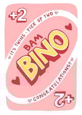 Funny New Baby Card - Uno - Twins created by Running with Scissors