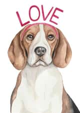Cute Valentine's Day Card - Beagle - Love created by lil wabbit