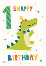 Cute Birthday Card - 1st - Crocodile created by Sofia Ossman