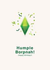 Funny Birthday Card - The Sims - Humple Borpnah! created by AcuteDesign