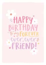 Birthday Card for Friend, Best Friend, Forever Friend, Bestie, Friendship Card created by Kreate Paper Co.