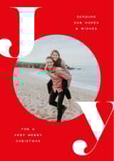 Personalised Christmas Photo Card created by Owl and Toad - Classic Christmas Card - Joy