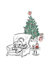 Cute Christmas Card - Cat - Cosy created by Kathryn Doodle Player
