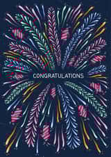 Classic Congratulations Card - Firworks created by Studio Sage UK