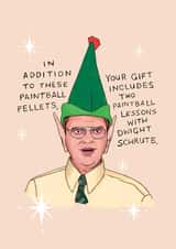 Funny Christmas Card - Dwight Schrute from the Amercian Office created by Studio Smallpiece