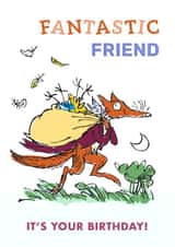Fantastic Mr. Fox Birthday Card – Friend created by Danilo