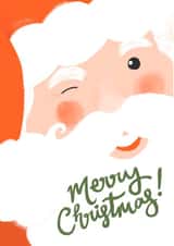 Cheeky Winking Santa Christmas Card created by Jade Fisher
