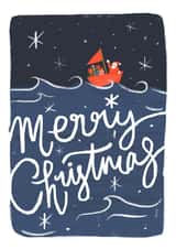 Cute Sailing Santa Christmas Card created by Jade Fisher