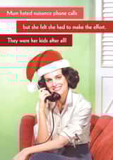 Funny Christmas Card - Mum Calling Her Kids created by Quitting Hollywood