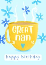 Cute Birthday Card - Teacup - For Great Nan created by Sian Moore Illustration