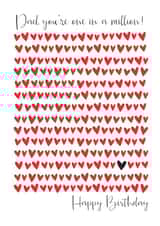 Classic Birthday Card - For Dad - One In A Million created by The Boy and the Bear