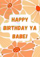 Cute Birthday Card - For Her - Babe created by Jen Som