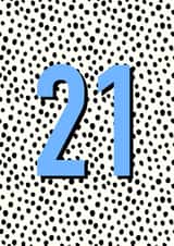 Classic Birthday Card - 21st - Polka Dots created by Hey Ves Designs
