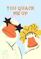 Funny Valentine's Day Card - You Quack Me Up created by Zove Ahh