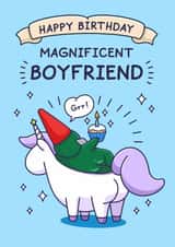 Funny Birthday Card - For Boyfriend - Magnificent Boyfriend created by Cheeky Legends