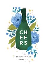 Pretty New Year Card - Champagne Cheers created by Laura Bercovich