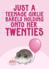 Funny Birthday Card - For Her - Sad Hamster Meme created by Sundiva Designs