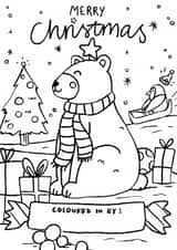 Colour in Christmas card for Children - Truly ‘Thortful’ created by Laura