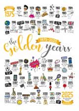 Cute Anniversary Card - 50th Wedding Anniversary - Golden created by Eskimo Kiss Designs