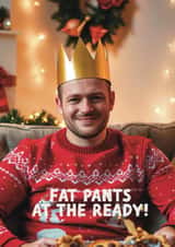 Funny Christmas Card - Fat Pants created by Giddy Kipper