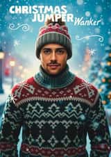 Funny Christmas Card - Christmas Jumper Wanker created by Giddy Kipper