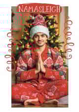 Funny Christmas Card - Yoga - Namasleigh created by Giddy Kipper