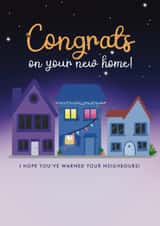 Cheeky New Home Card for friend - Congrats, I hope you've warned your neighbours created by Bower