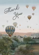 Classic Thank You Card - Hot Air Balloons created by This Wild Soul