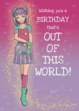 Cute Birthday Card - For Her - Out Of This World created by @Cupsie's Creations
