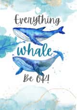Everything will be OK! A cute, funny ocean themed card to show you care. created by Jess Withers