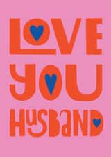 Arty Valentine's Day Card - Love You Husband created by Lucy Maggie Designs